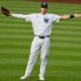 Spencer Jones poses for Yankees fans during the 5-3 loss to the Red Sox on June 5, 2026.