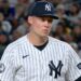 Will Warren pitches in the relief, his third ever, in the Yankees' 2-0 win over the Pirates, New York, July 22, 2026.