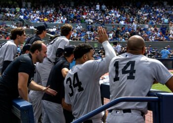 Ben Rice's extra-inning home run gave the Yankees' 4-3 win over the Blue Jays, Toronto, August 16, 2026.