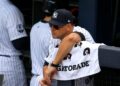 Manager Aaron Boone watches during the Yankees' 5-4 win over the Braves, New York, August 8, 2026.