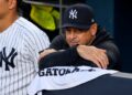 Aaron Boone is seen during the Yankees' 9-7 loss to the Astros, New York, August 26, 2026.