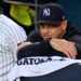 Aaron Boone is seen during the Yankees' 9-7 loss to the Astros, New York, August 26, 2026.