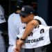 Manager Aaron Boone watches during the Yankees' 5-4 win over the Braves, New York, August 8, 2026.