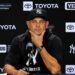 Manager Aaron Boone talks to media before the Yankees' double-header against the Red Sox, New York, August 29, 2026.