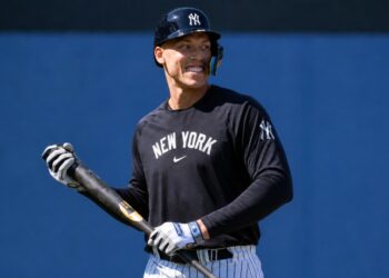 Yankees captain Aaron Judge is set to start hitting practices this week. Aug. 20, 2026.