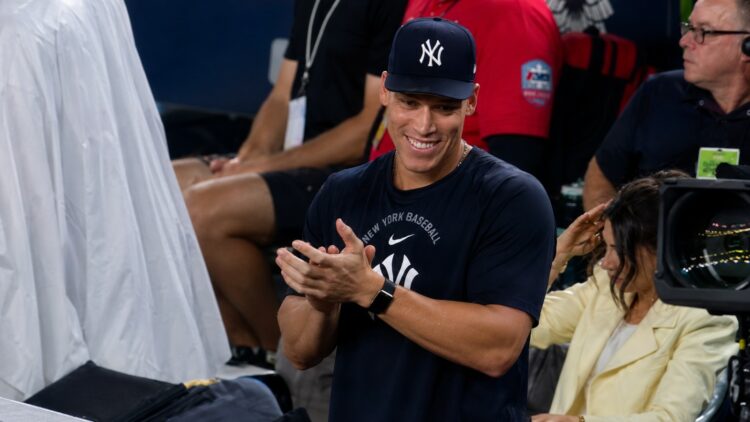 Captain Aaron Judge has all smiles as the Yankees routed the Red Sox 16-1, New York, August 30, 2026.