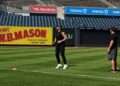 Cody Bellinger is at Yankees Stadium doing training, New York, August 14, 2026.