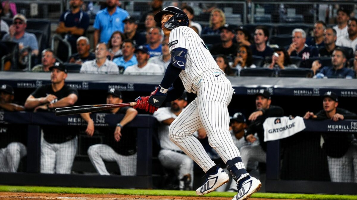 Yankees top rookie George Lombard Jr. became the 14th Yankees to hit a home run in his MLB debut, New York, August 4, 2026.