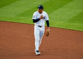 Yankees top prospect George Lombard Jr. made his MLB debut in Yankees' 2-0 win over the Cardinals, New York, August 4, 2026.