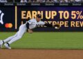 George Lombard Jr. made a diving defense that ended in a double play in the Yankees' 3-1 loss to the Cardinals, New York, August 5, 2026.