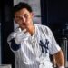 George Lombard Jr. speaks in the dugout after hitting a home run in the Yankees' 5-4 win over the Braves, New York, August 8, 2026.