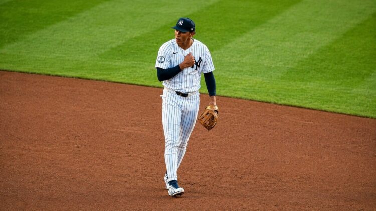 Yankees top prospect George Lombard Jr. made his MLB debut in Yankees' 2-0 win over the Cardinals, New York, August 4, 2026.