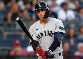 George Lombard Jr. reacts at the plate during the Yankees' 6-1 win over the Orioles, Baltimore, August 20, 2026.