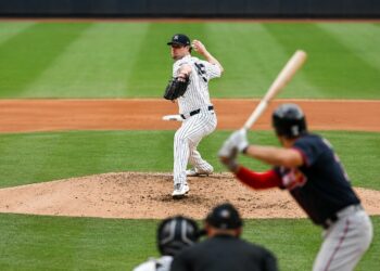 Gerrit Cole becomes the fastest Yankees pitcher to notch 1,000 strikeouts in the Yankees' 5-4 win over the Braves, New York, August 8, 2026.