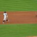 Jazz Chisholm Jr. was picked off between 1B and 2B in the Yankees' 4-1 win over the Mariners, New York, August 11, 2026.