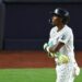 Jazz Chisholm Jr. walks during the Yankees' 10-5 win over the Mariners, New York, August 12, 2026.