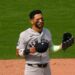 Jose Caballero is in action during the Yankees' 2-1 win over the Cubs at Wrigley Field, Chicago, August 2, 2026.