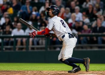 Luis Durango of the Somerset Patriots at TD Bank Ballpark, Bridgewater, United States, July 30, 2026.