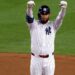 Luis Garcia Jr. signals after reaching the second base in the Yankees' 4-1 win over the Mariners, New York, August 11, 2026.