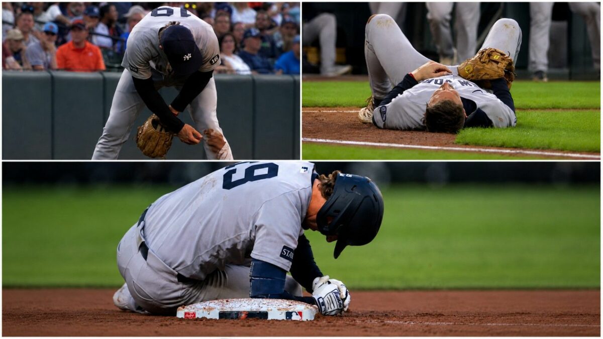 Ryan McMahon was seen bleeding and then writhing in pain during the Yankees' 5-3 win over the Orioles, Baltimore, August 19, 2026.