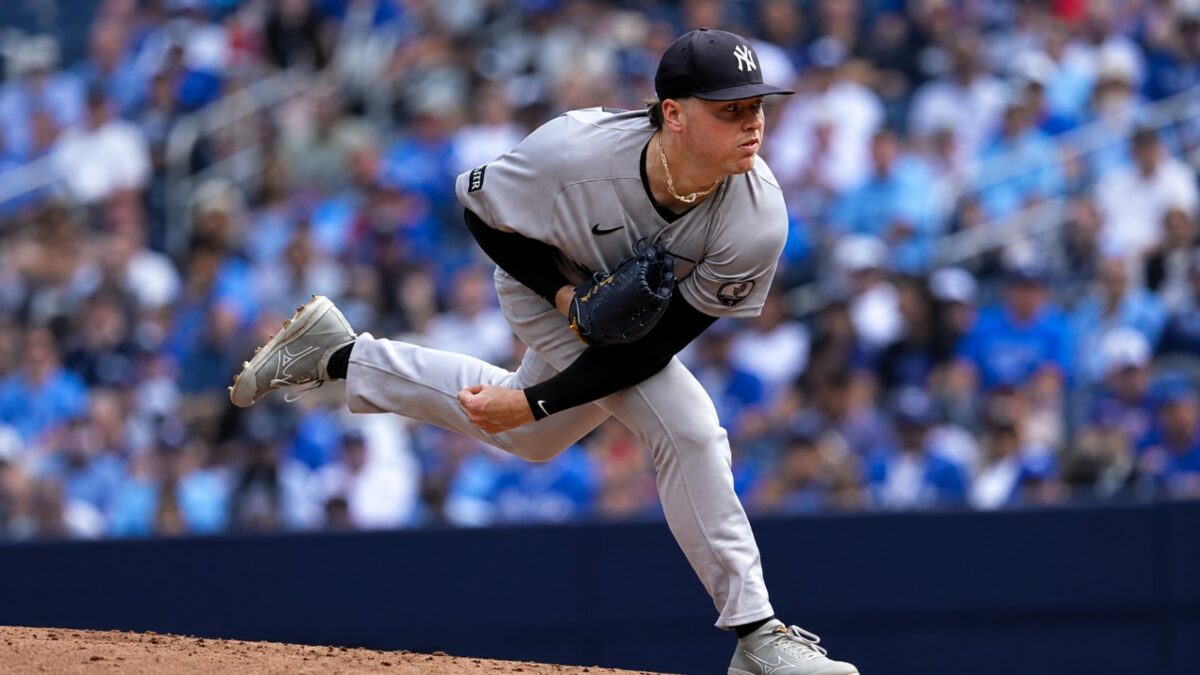 Ryan Weathers gave up one run in 7.1 innings in the Yankees' 4-3 win over the Blue Jays, Toronto, August 16, 2026.