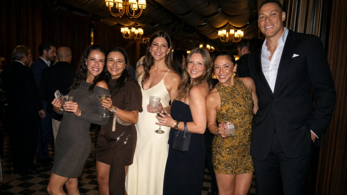 Samantha and Aaron Judge were at a Yankees family party hosted by Natalie and Ryan Mcmahon in Nee Work, 2026.