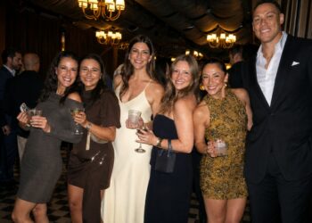 Samantha and Aaron Judge were at a Yankees family party hosted by Natalie and Ryan Mcmahon in Nee Work, 2026.