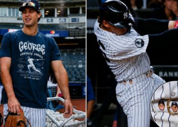 Yankees' George Lombard Jr. and spencer Jones paid tribute to each other during Players Weekend, New York, August 21, 2026.