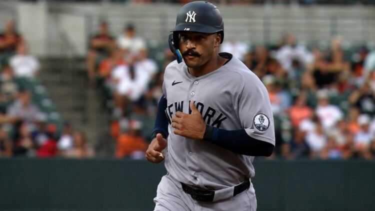 Trent Grisham's three RBIs gave the Yankees' 3-1 win over the Orioles, Baltimore, August 19, 2026.
