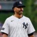 Trent Grisham reacts after missing a catch in the Yankees' 3-1 loss to the Cardinals, New York, August 5, 2026.