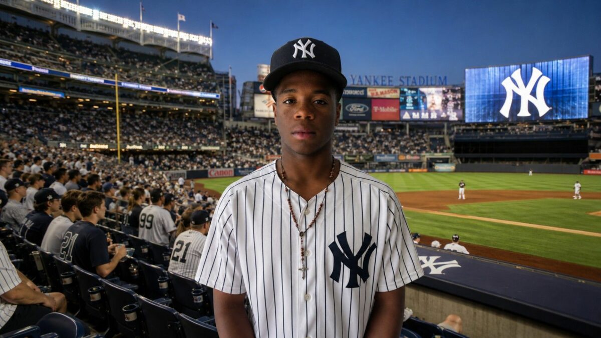 Yankees' $1 million Dominican prospect Wilson Gomez is at Yankee Stadium in 2026.