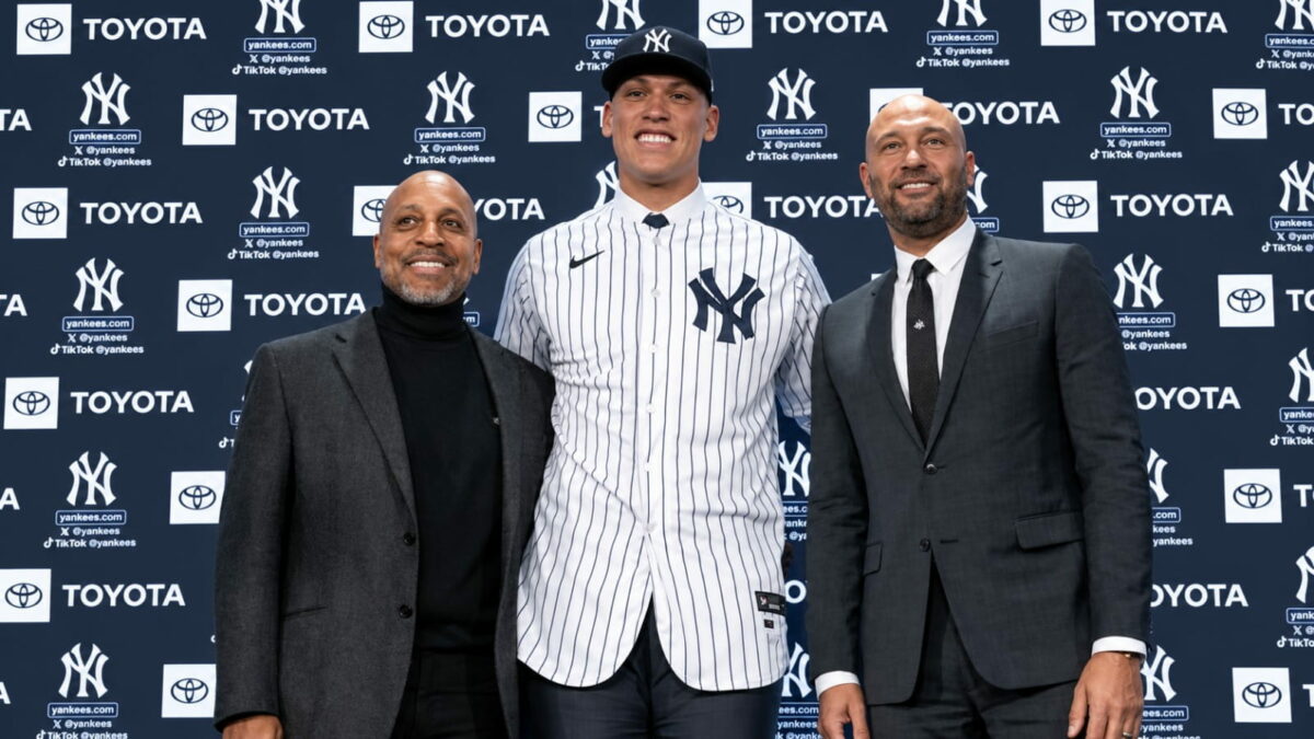 Yankees legend Willie Randolph is with Aaron Judge and Derek Jeter in 2022.