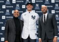 Yankees legend Willie Randolph is with Aaron Judge and Derek Jeter in 2022.
