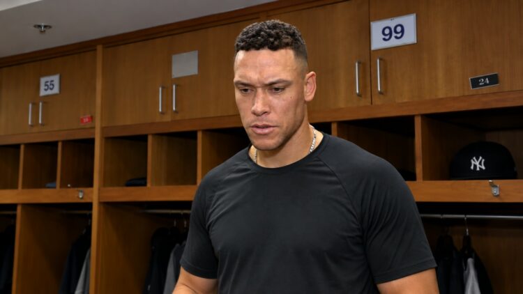 Aaron Judge exited the game in the sixth during the Yankees' 5-4 loss to the Twins, Minnesota, September 16, 2026.