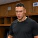 Aaron Judge exited the game in the sixth during the Yankees' 5-4 loss to the Twins, Minnesota, September 16, 2026.