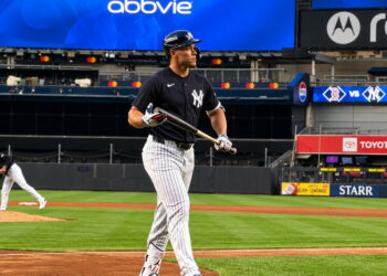Yankees captain Aaron Judge had live BP at Yankee Stadium, New York, September 28, 2026.