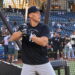 Aaron Judge takes batting practice prior to the Yankees-Padres game, San Diego, September 4, 2026.