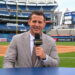 Anthony Rizzo at NBC booth during the Yankees' 9-0 rout of the Red Sox at Yankee Stadium, New York, September 30, 2026.