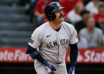 Austin Wells came off the bench to hit the decisive two-run single in the Yankees' 6-3 win over the Angels, Anaheim, September 2, 2026.