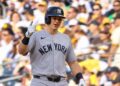 Ben Rice reached base five times in the Yankees' 5-1 win over the Padres, San Diego, September 5, 2026.