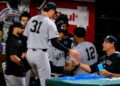 Cam Schlittler pitched eight innings to notch a record in the Yankees' 6-3 win over the Angels, Anaheim, September 2, 2026.