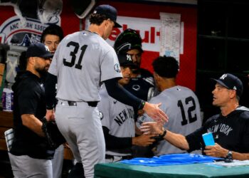 Cam Schlittler pitched eight innings to notch a record in the Yankees' 6-3 win over the Angels, Anaheim, September 2, 2026.