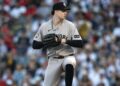 Cam Schlittler pitched eight innings to notch a record in the Yankees' 3-1 win over the Blue Jays, New York, August 21, 2026.