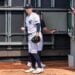 Cam Schlittler pitches at the bullpen before his start in the Yankees' 2-0 win over the Mets, New York, September 13, 2026.