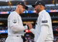 Yankees legend Derek Jeter is with captain Aaron Judge at Yankee Stadium, New York, Sept 11., 2026.