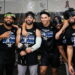 Luis Garcia, George Lombard, Jose Caballero, Heliot Ramos and Ali Sanchez were at the clincher party after the Yankees' 8-3 win over the Twins, Minnesota, September 14, 2026.
