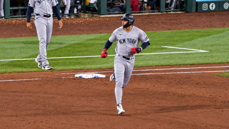 George Lombard Jr. rounds the bases after his home run in the Yankees' 9-2 win over the Diamondbacks in Phoenix, Arizona, September 18, 2026.