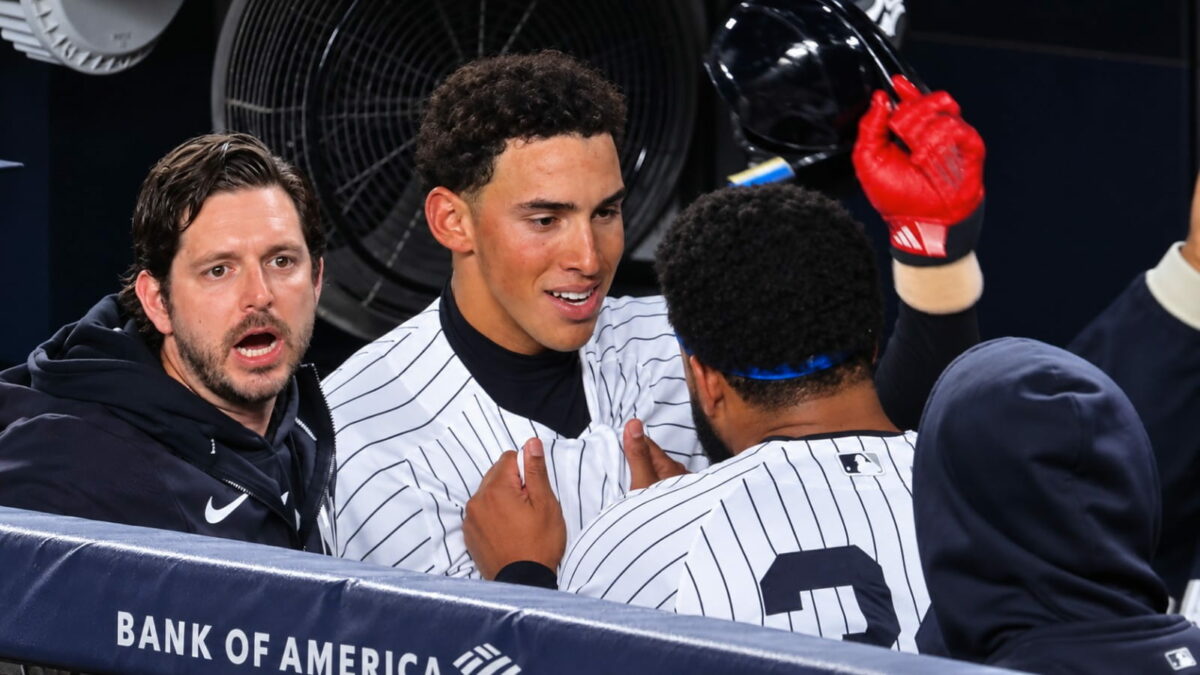 George Lombard Jr.’s acrobatic slide cut the Rays lead to 4-3 in the Yankees' 6-4 win, New York, September 24, 2026.