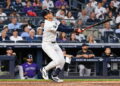 George Lombard Jr. hits his first grand slam in the Yankees' 6-1 win over the Rockies, New York, September 9, 2026.