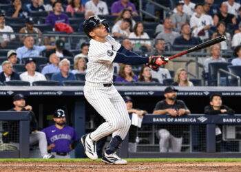 George Lombard Jr. hits his first grand slam in the Yankees' 6-1 win over the Rockies, New York, September 9, 2026.